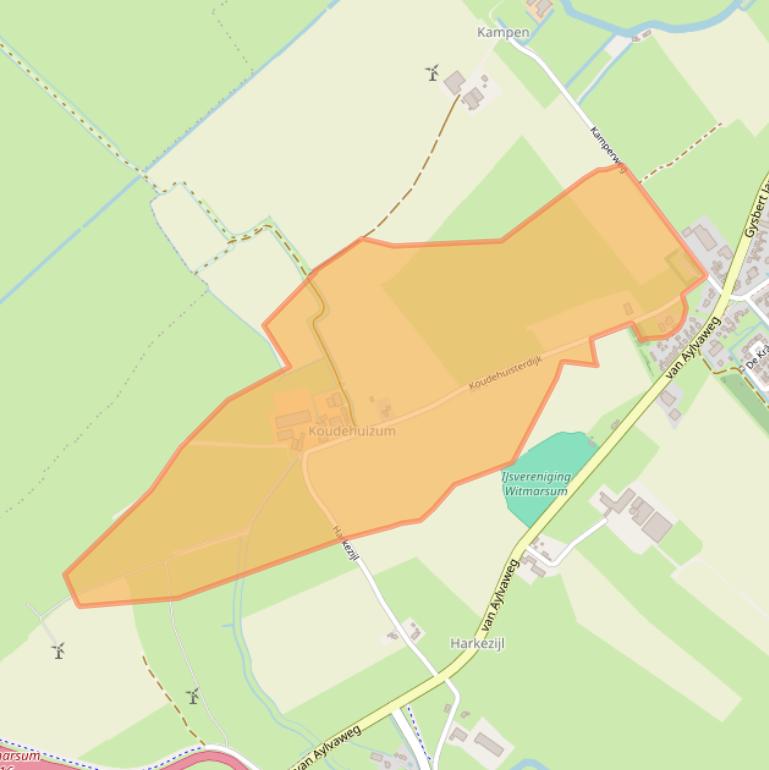 Kaart van postcodegebied 8748CR.