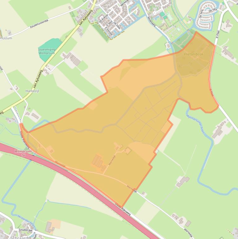 Kaart van postcodegebied 8748CT.