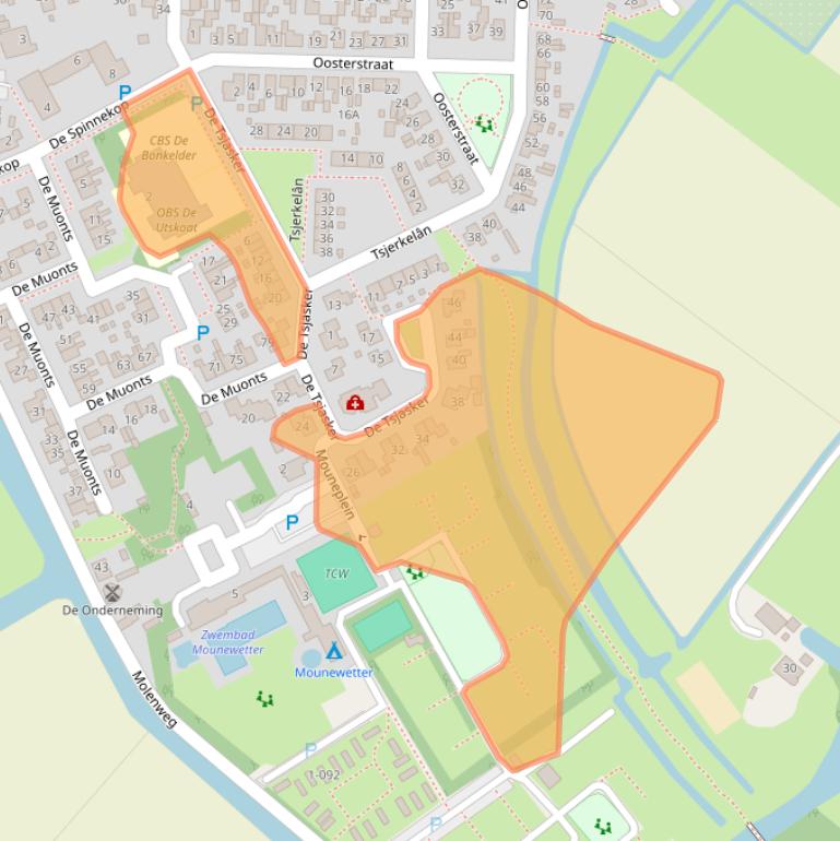 Kaart van postcodegebied 8748DW.