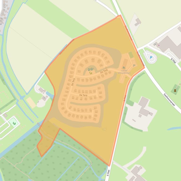 Kaart van postcodegebied 8748EH.