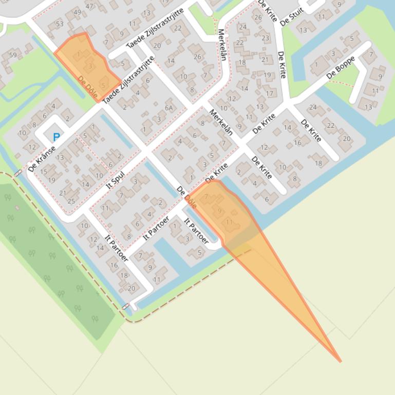 Kaart van postcodegebied 8748GA.