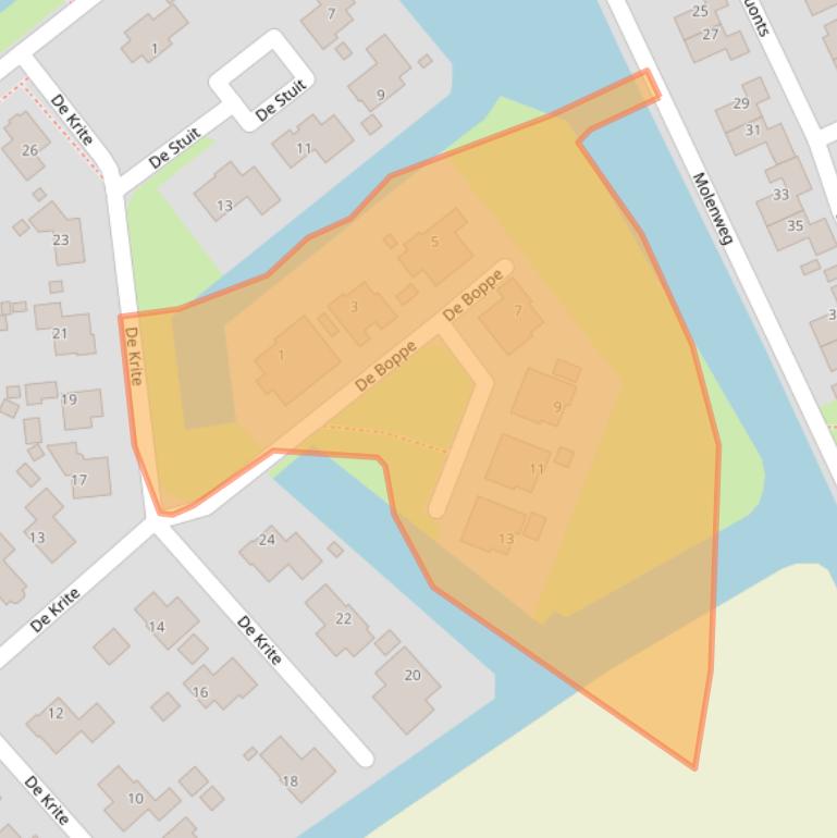 Kaart van postcodegebied 8748GJ.