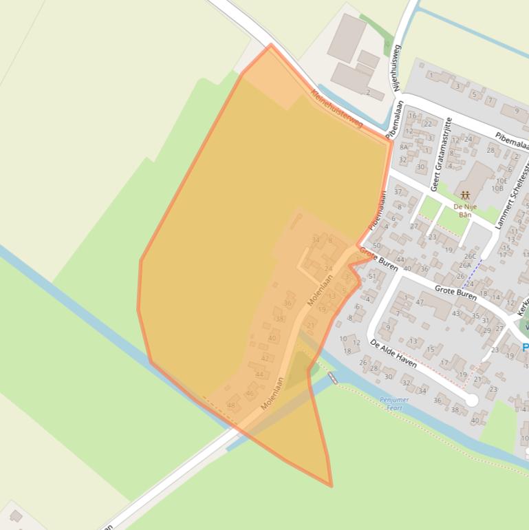 Kaart van postcodegebied 8749GP.