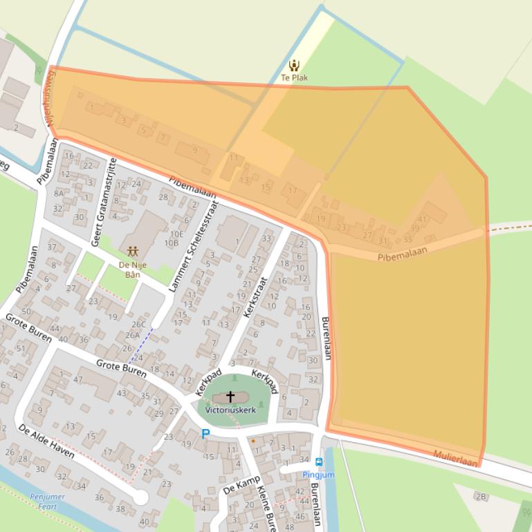 Kaart van postcodegebied 8749GR.