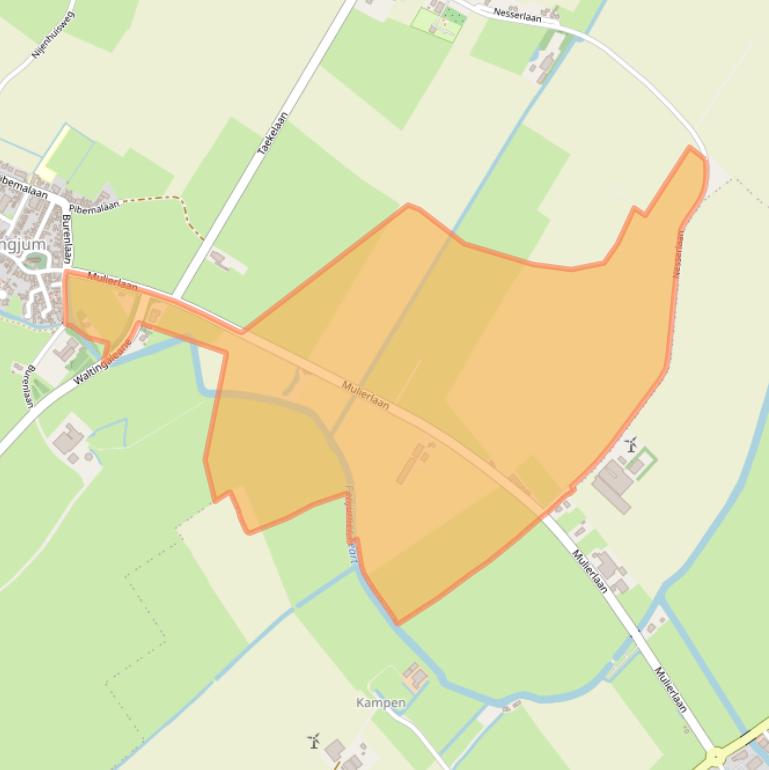 Kaart van postcodegebied 8749TA.