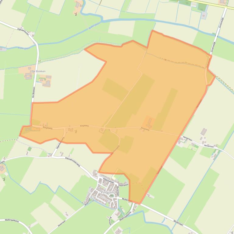 Kaart van postcodegebied 8749TD.