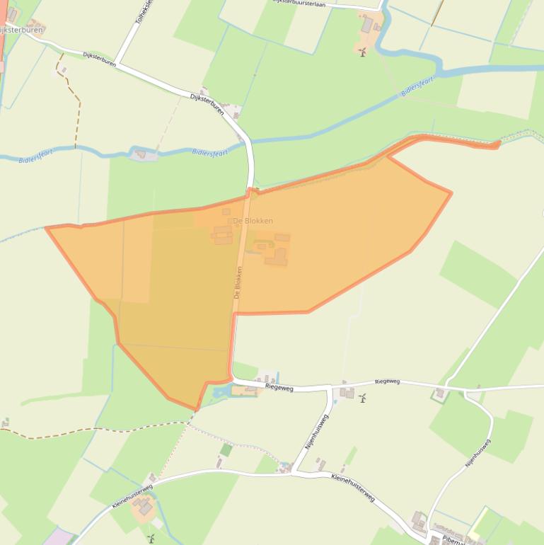 Kaart van postcodegebied 8749TE.