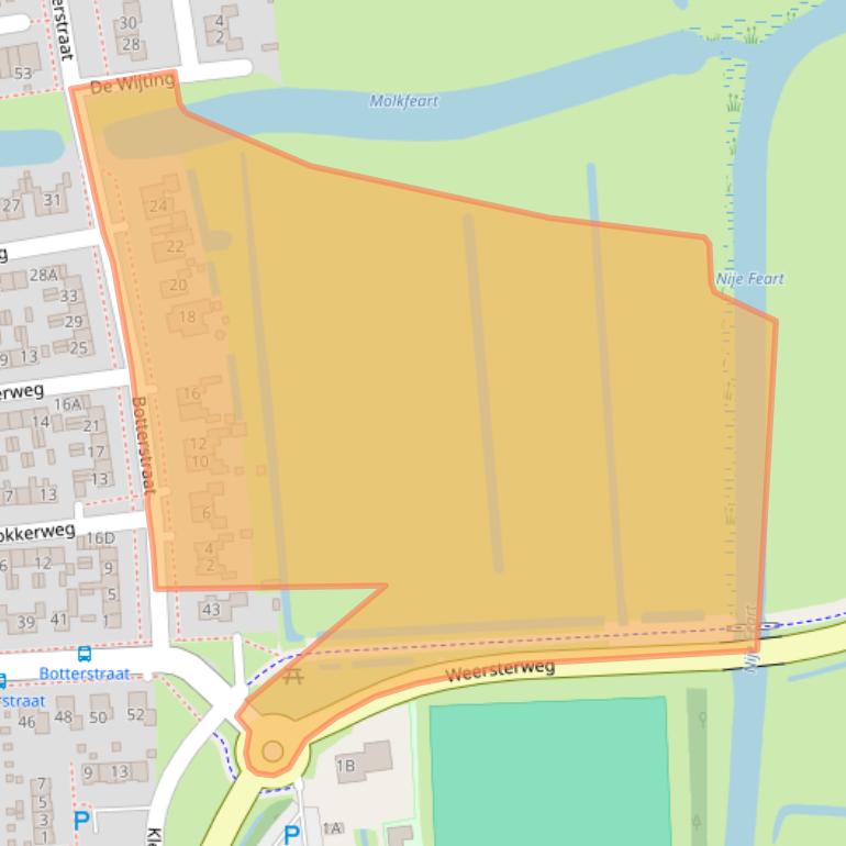 Kaart van postcodegebied 8754AC.