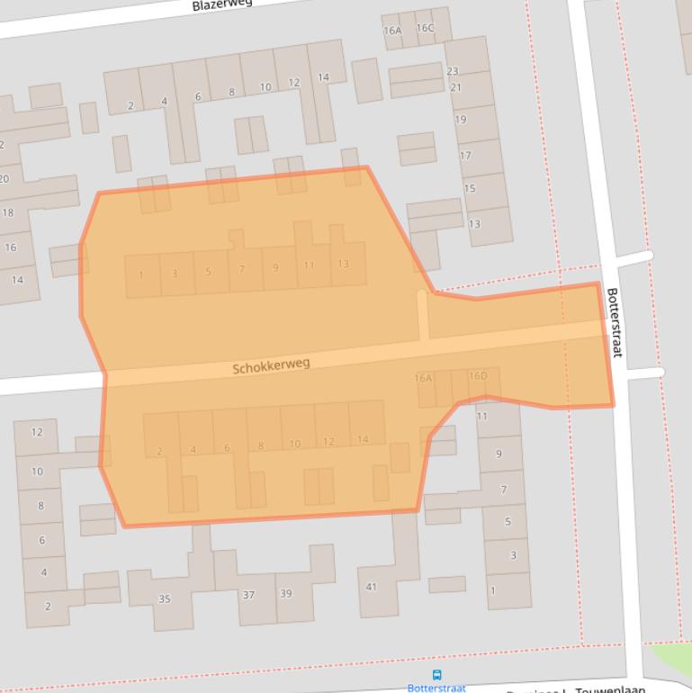 Kaart van postcodegebied 8754AJ.