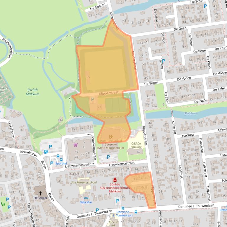 Kaart van postcodegebied 8754AT.