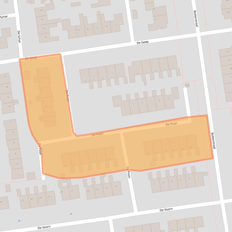 Kaart van postcodegebied 8754BD.