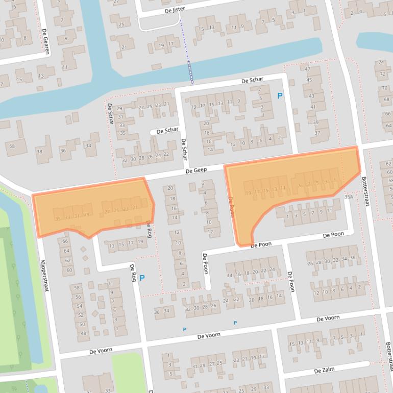 Kaart van postcodegebied 8754BH.