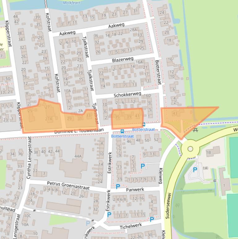 Kaart van postcodegebied 8754BR.