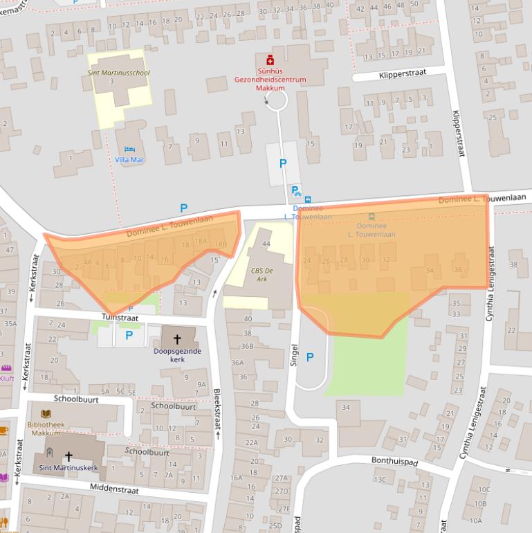 Kaart van postcodegebied 8754BS.