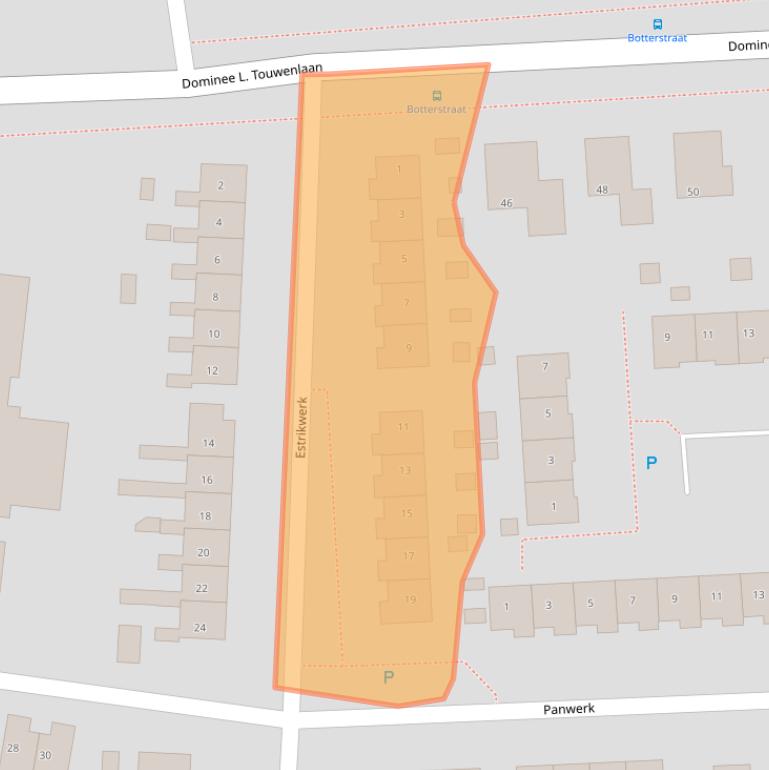 Kaart van postcodegebied 8754BW.