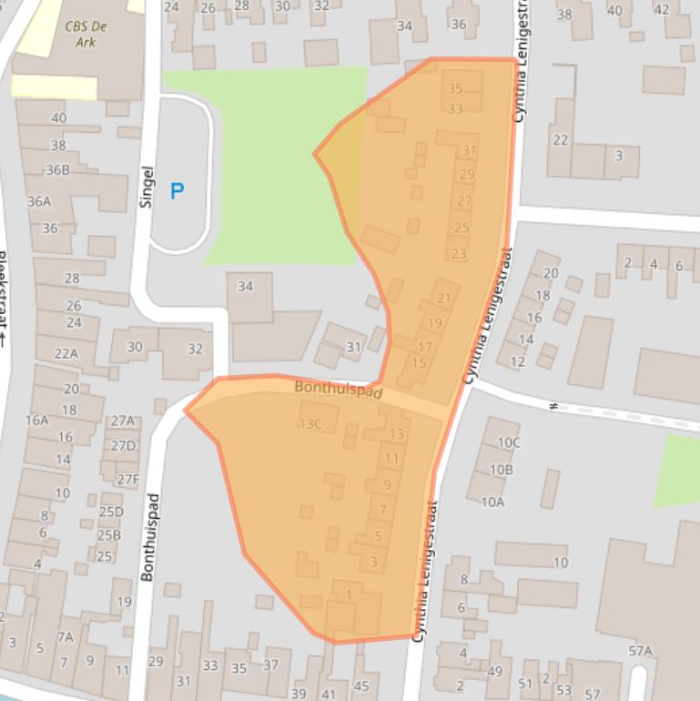 Kaart van postcodegebied 8754CC.