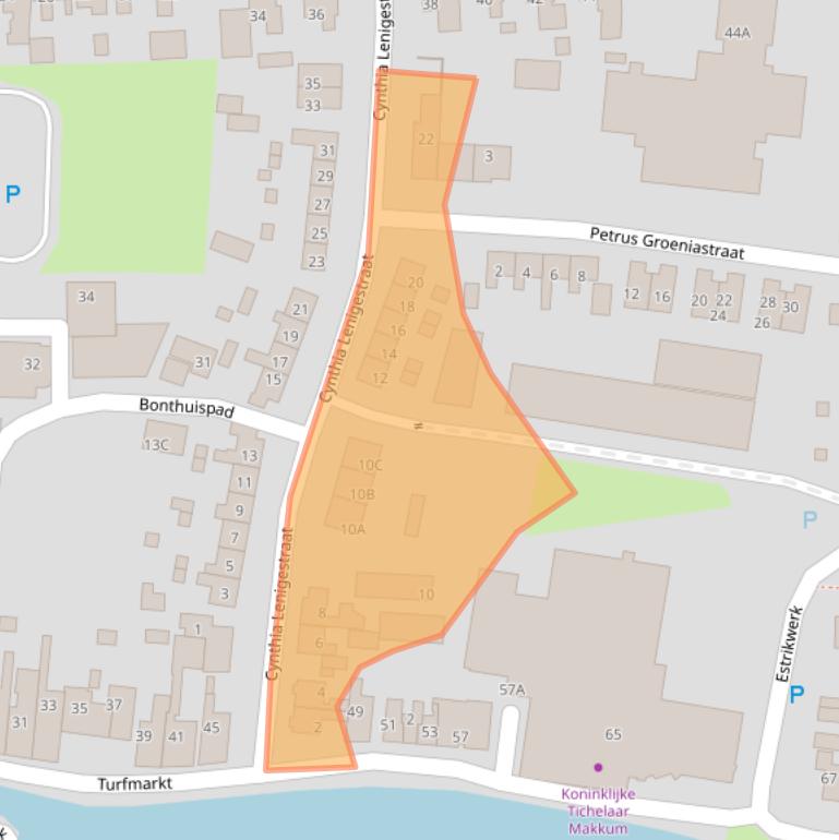 Kaart van postcodegebied 8754CD.