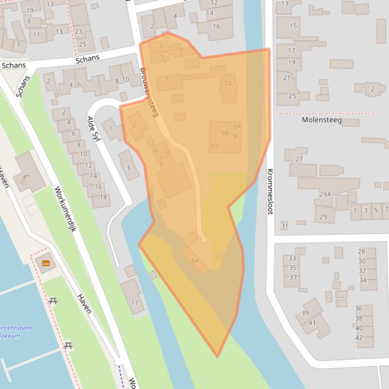 Kaart van postcodegebied 8754GB.