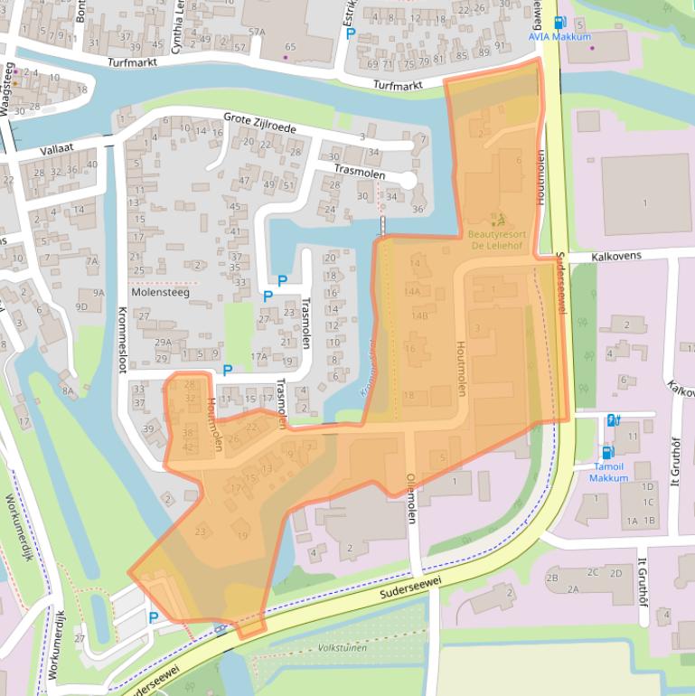 Kaart van postcodegebied 8754GJ.