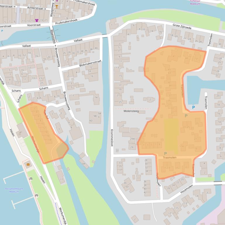 Kaart van postcodegebied 8754GL.