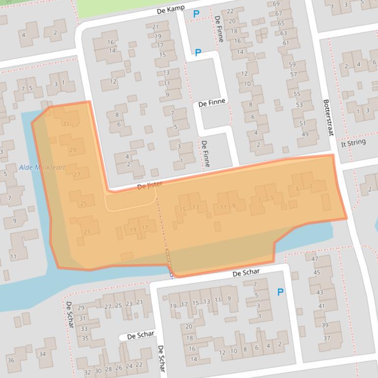 Kaart van postcodegebied 8754GM.
