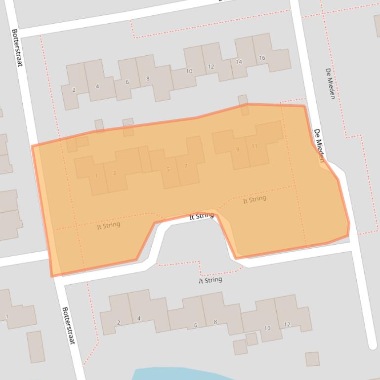 Kaart van postcodegebied 8754GR.