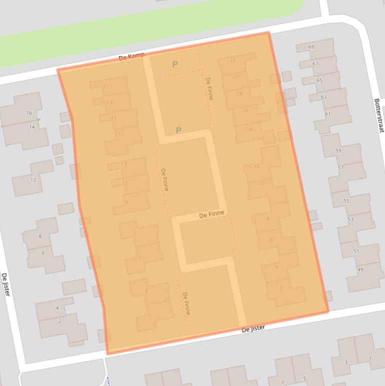 Kaart van postcodegebied 8754GT.