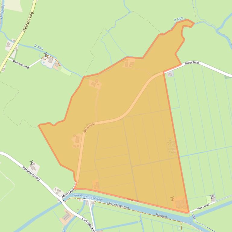 Kaart van postcodegebied 8754JA.