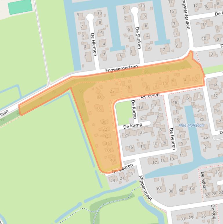 Kaart van postcodegebied 8754KA.