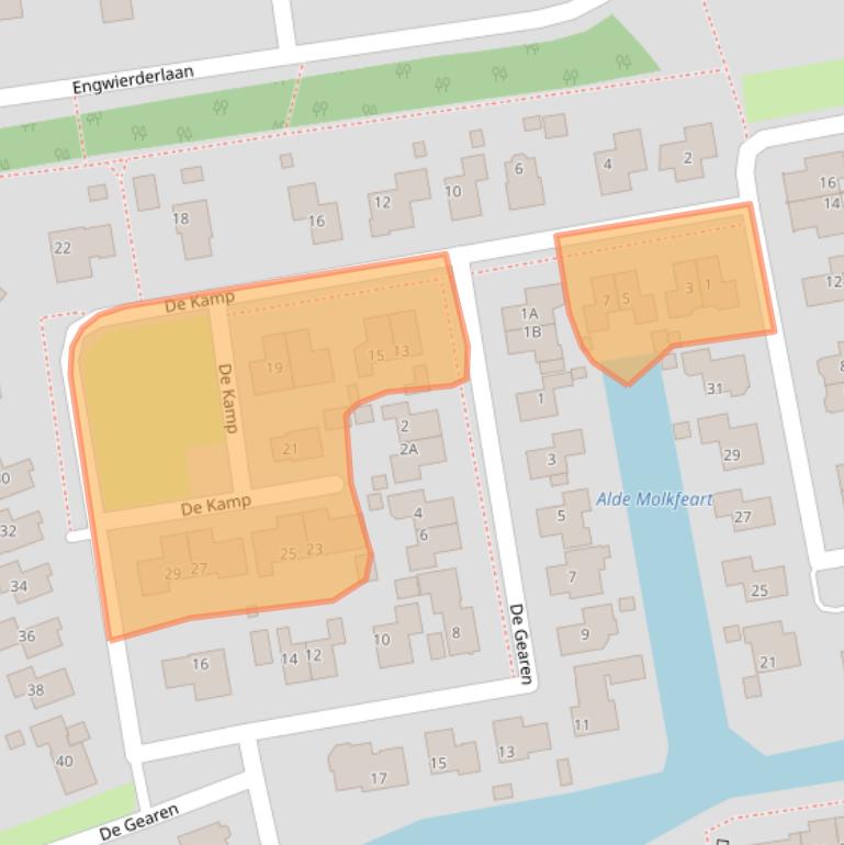 Kaart van postcodegebied 8754KB.