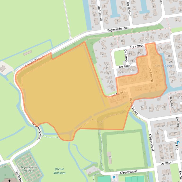 Kaart van postcodegebied 8754KC.