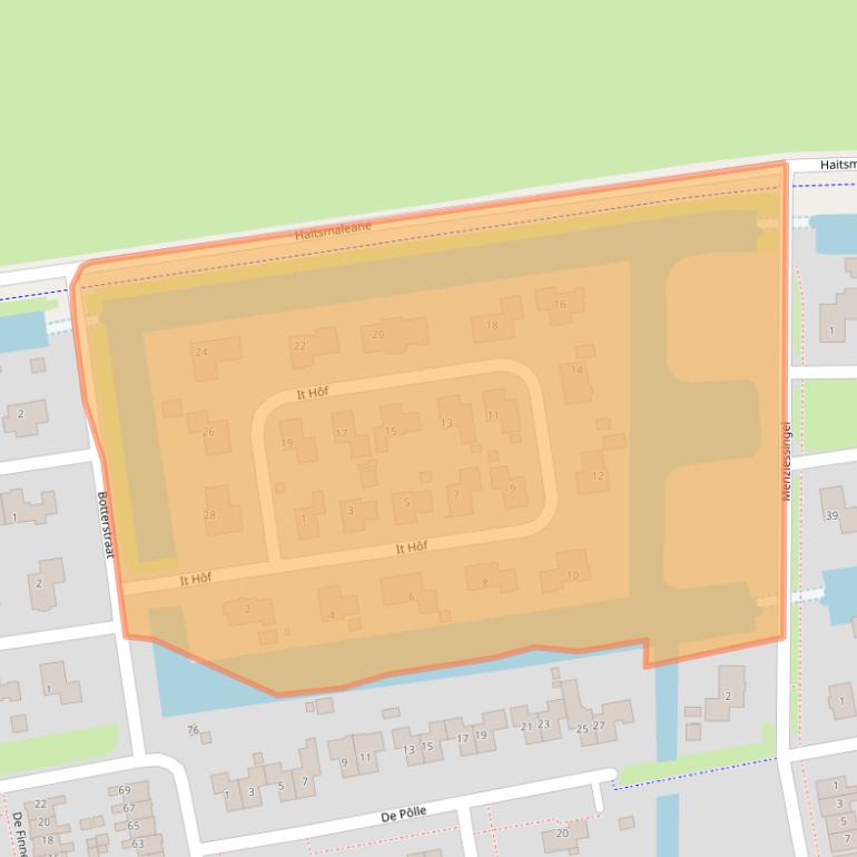 Kaart van postcodegebied 8754KD.