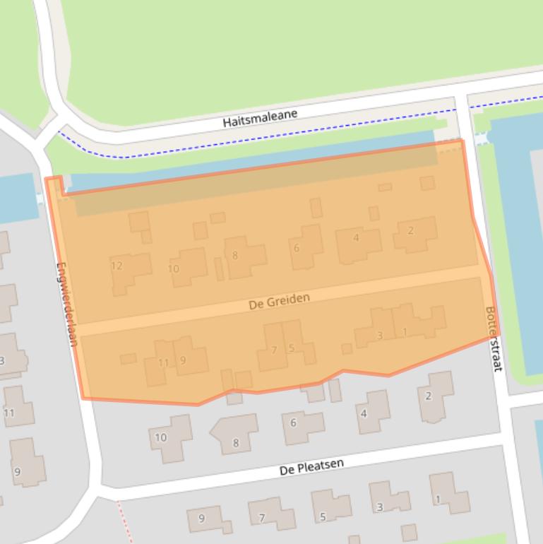 Kaart van postcodegebied 8754KG.