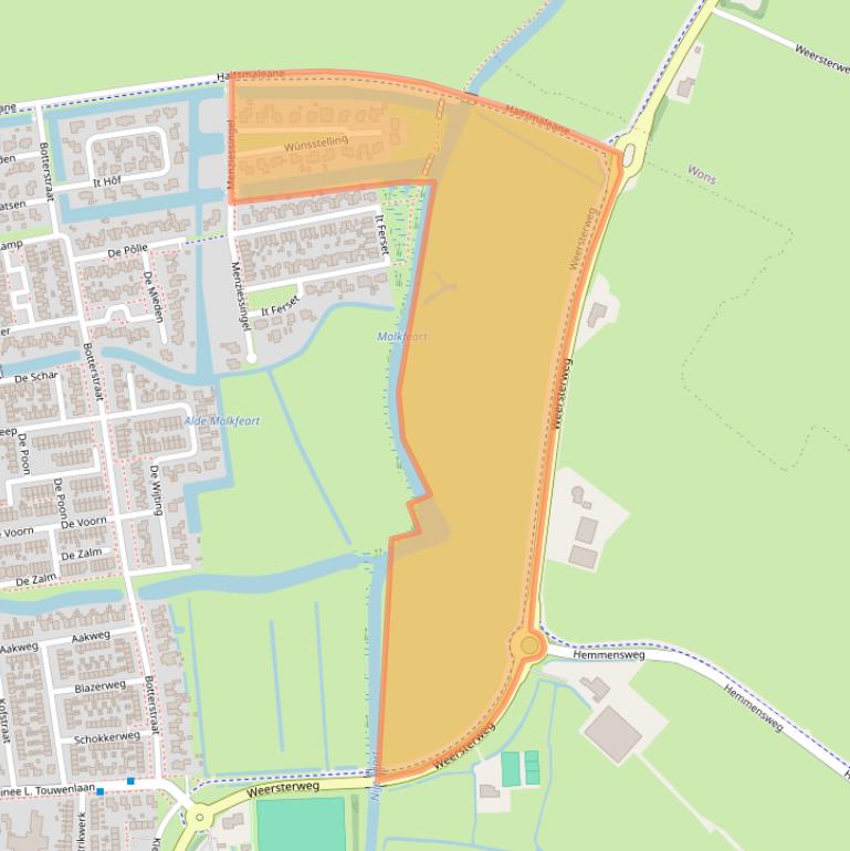 Kaart van postcodegebied 8754LA.