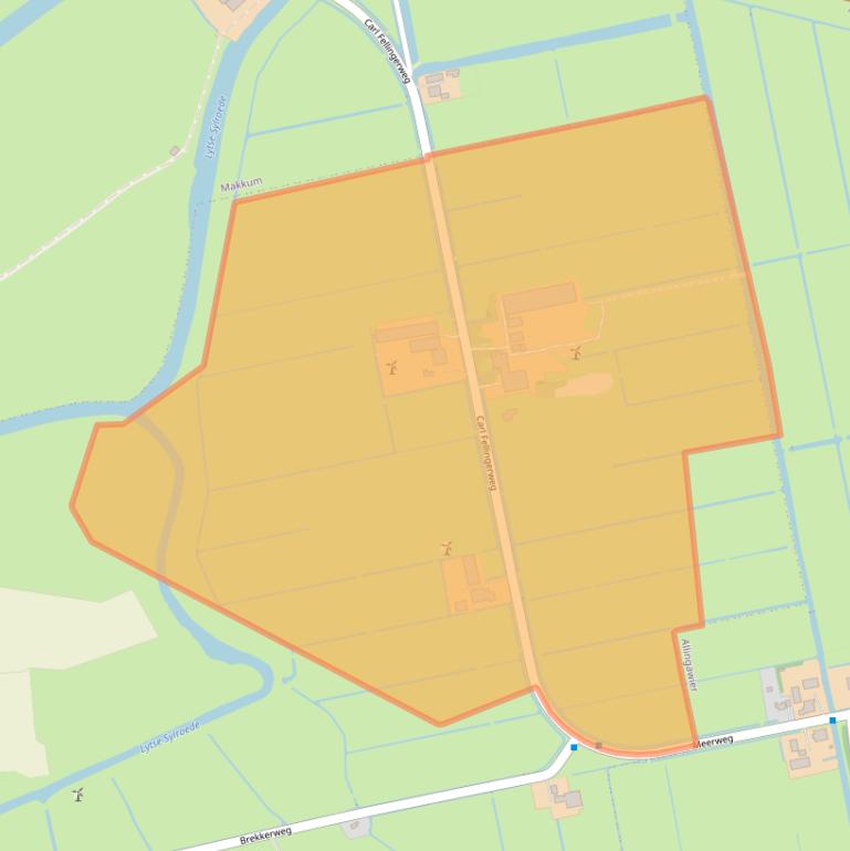 Kaart van postcodegebied 8755JL.
