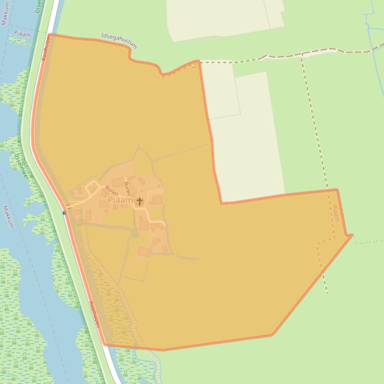 Kaart van postcodegebied 8756JP.