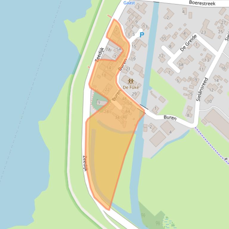 Kaart van postcodegebied 8757JX.