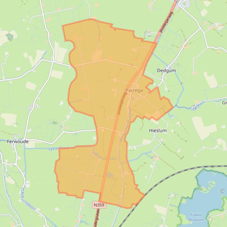 Kaart van postcodegebied 8763.