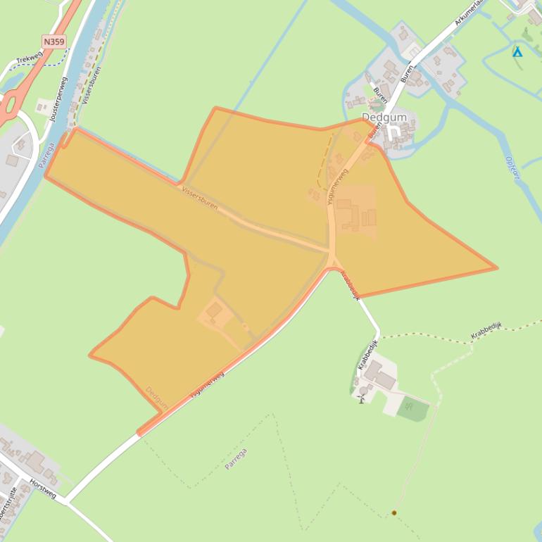 Kaart van postcodegebied 8764PS.