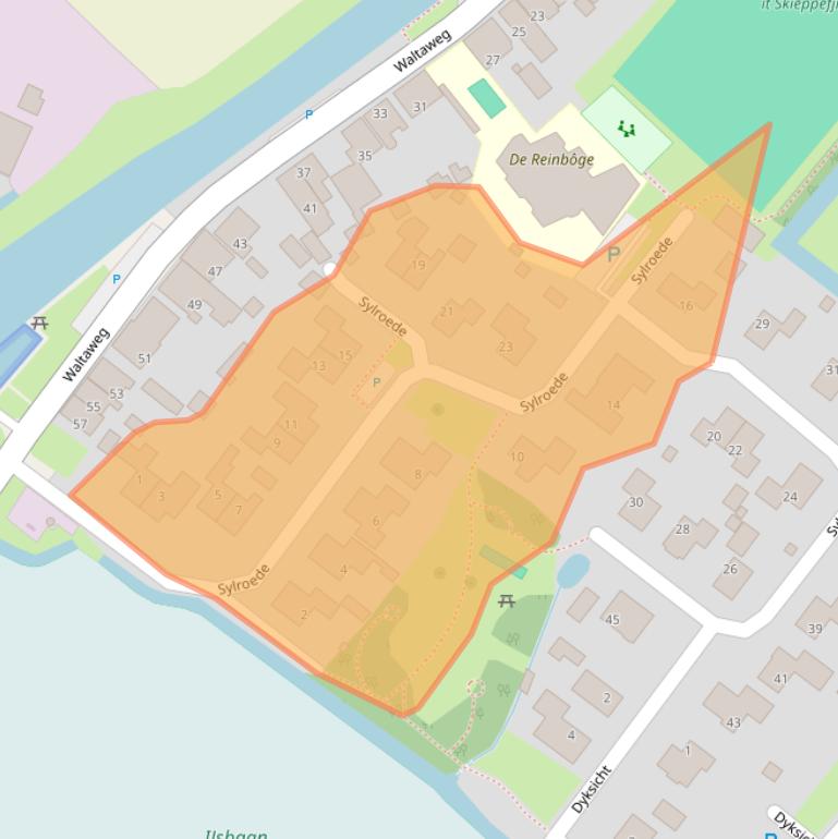 Kaart van postcodegebied 8765LV.