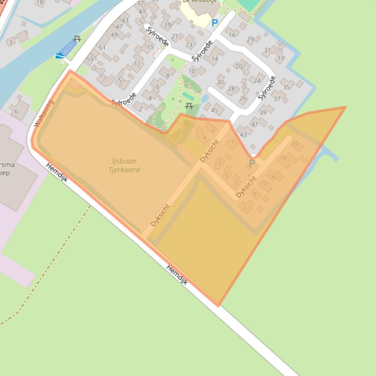 Kaart van postcodegebied 8765LX.