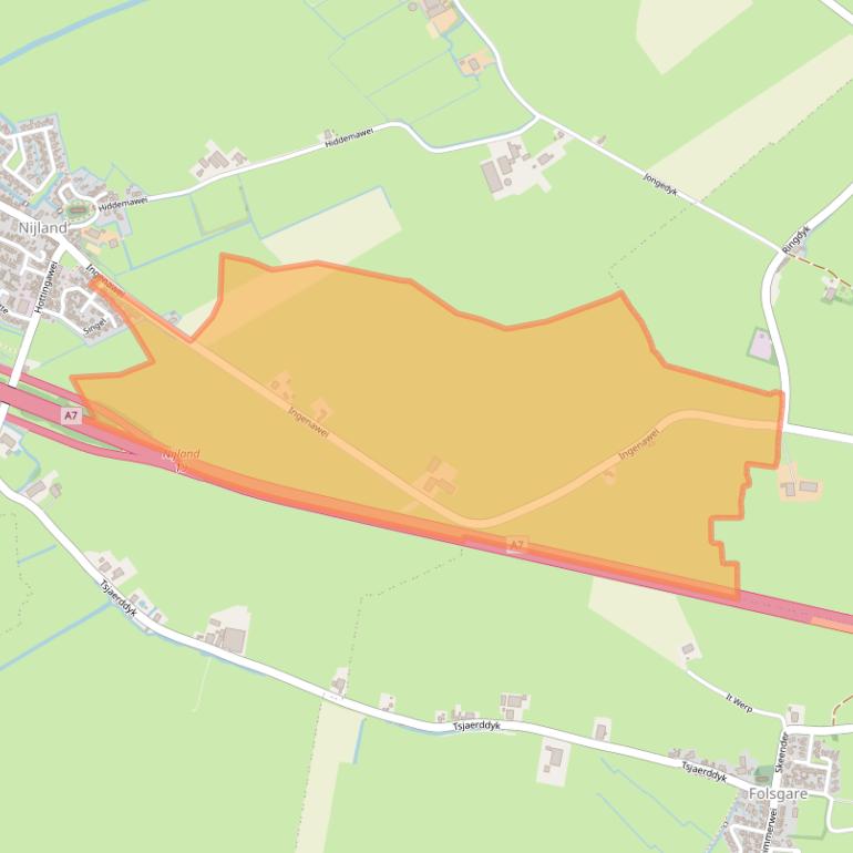 Kaart van postcodegebied 8771KG.