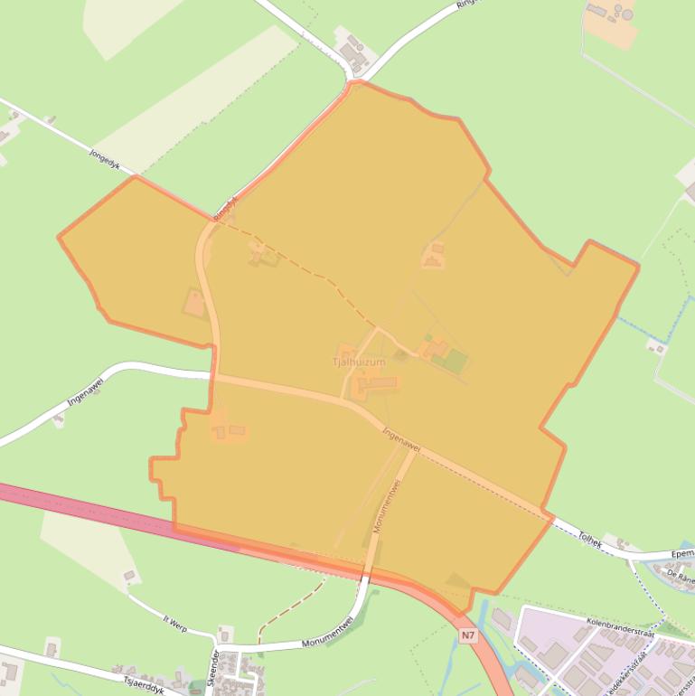 Kaart van postcodegebied 8772KL.