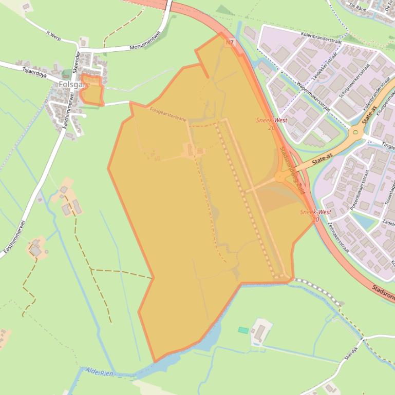 Kaart van postcodegebied 8773KR.