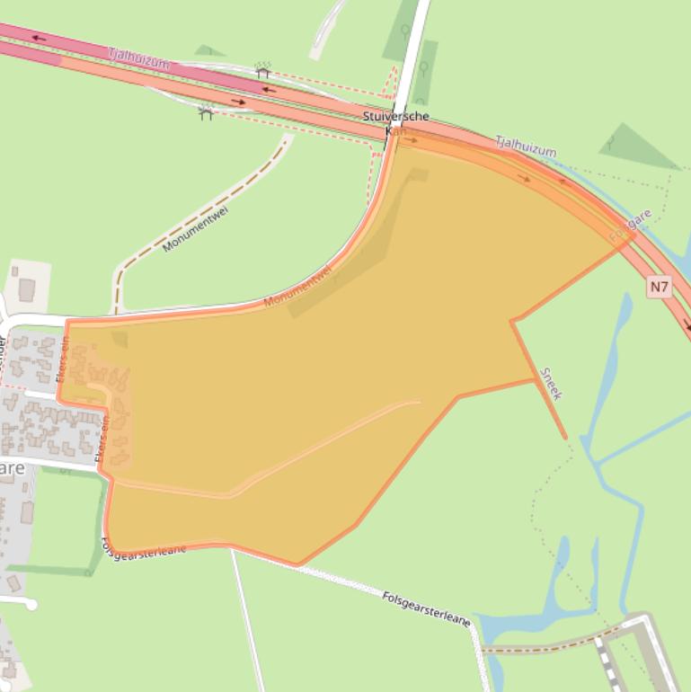 Kaart van postcodegebied 8773KX.