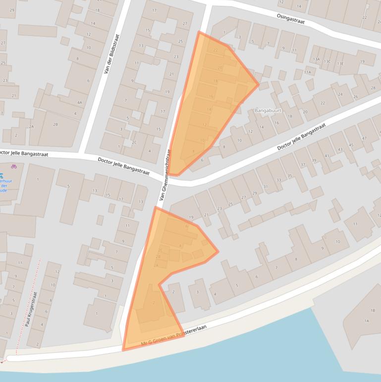 Kaart van postcodegebied 8801AG.