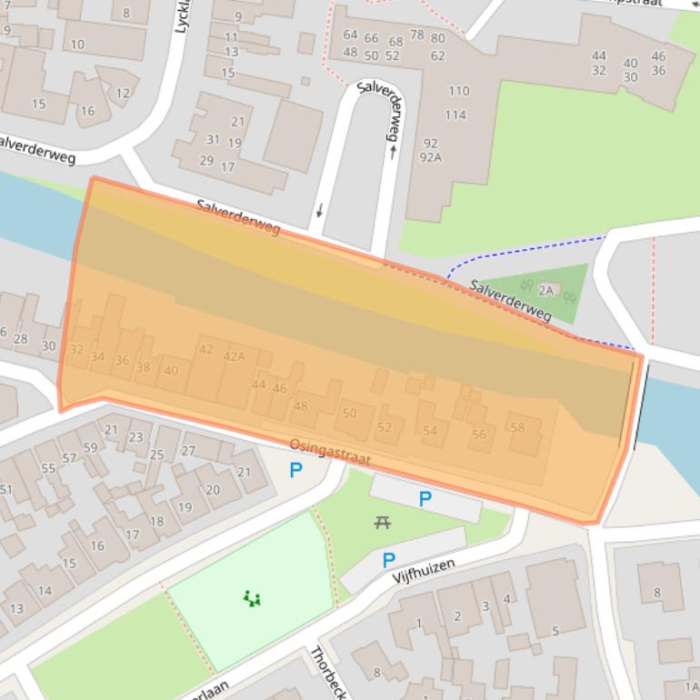 Kaart van postcodegebied 8801AK.