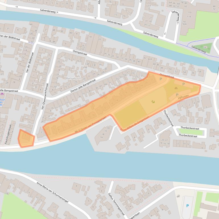 Kaart van postcodegebied 8801AP.