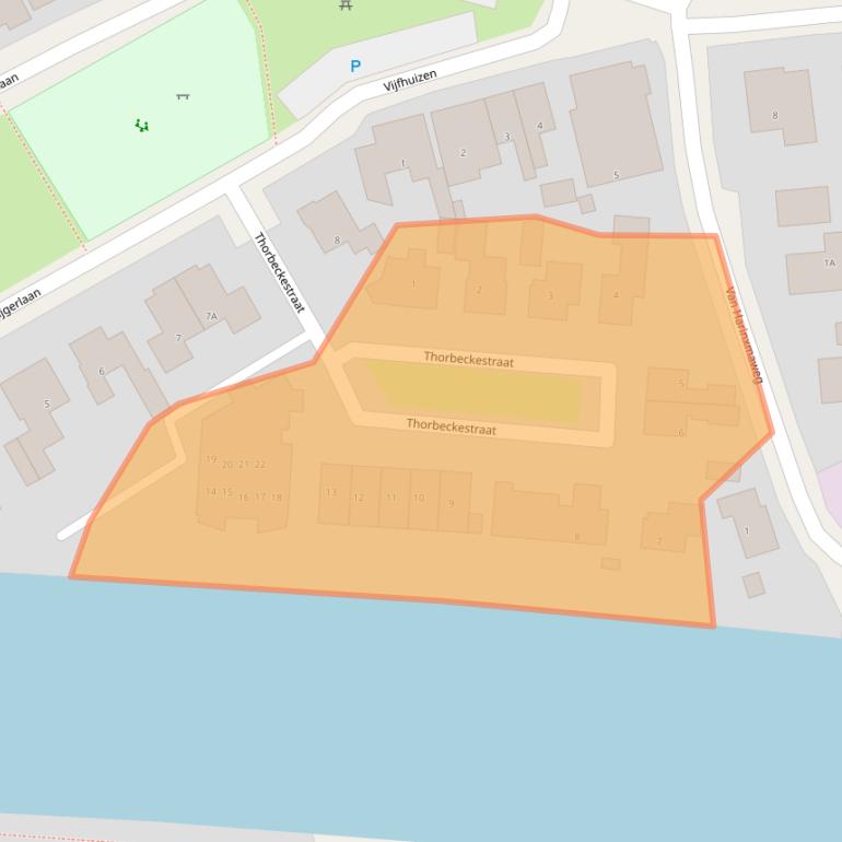 Kaart van postcodegebied 8801AS.