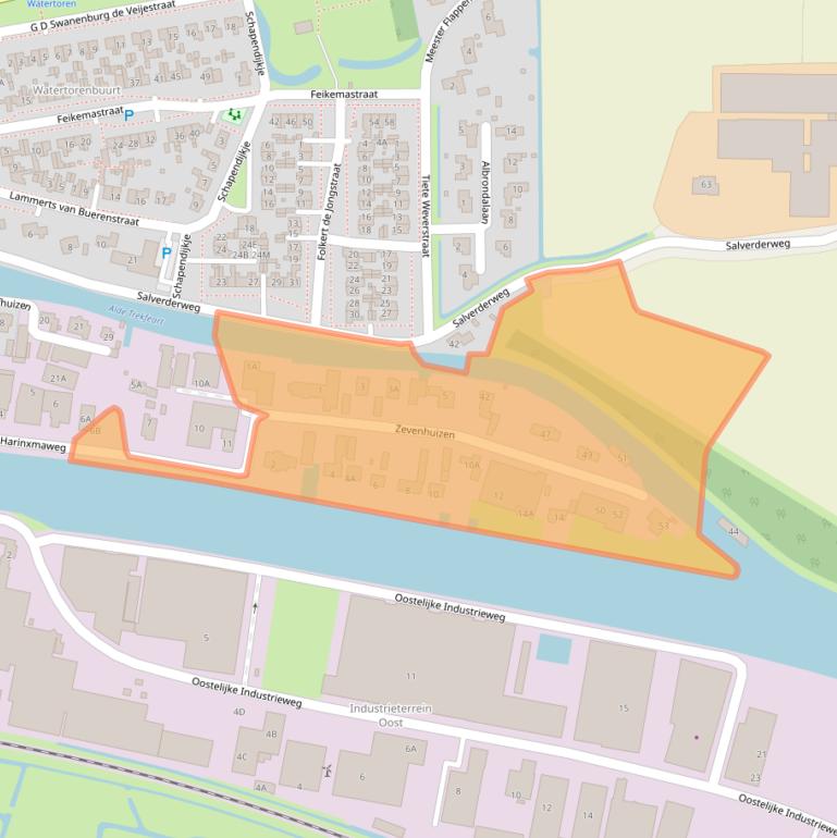 Kaart van postcodegebied 8801AW.